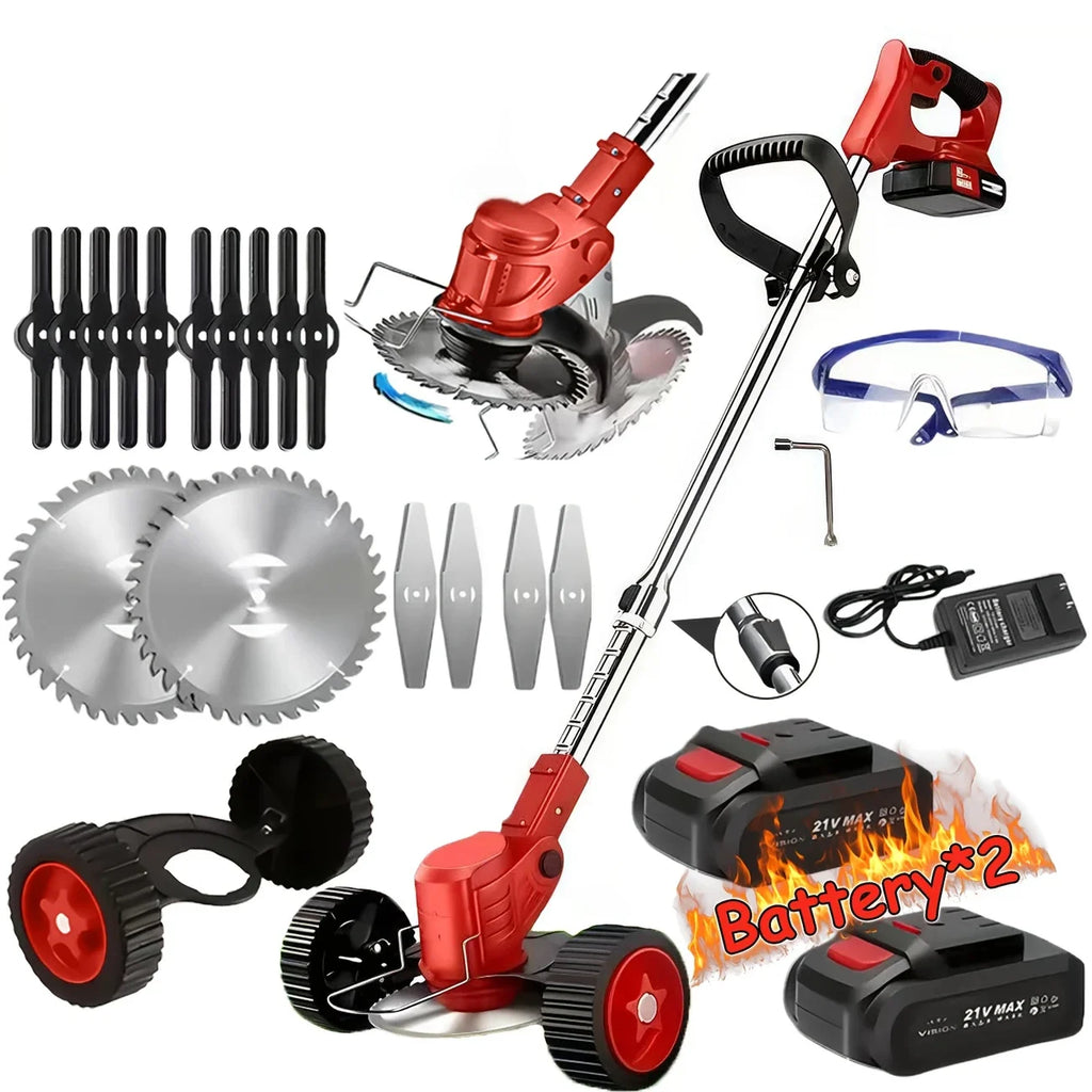 Cordless Lawn Trimmer  Edger Mower Brush Cutter Weed Cutter for Garden and Yard Lawn