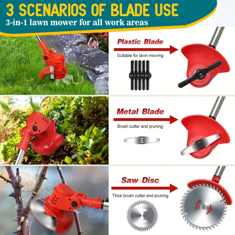 cordless lawn mowers riding weed trimmer