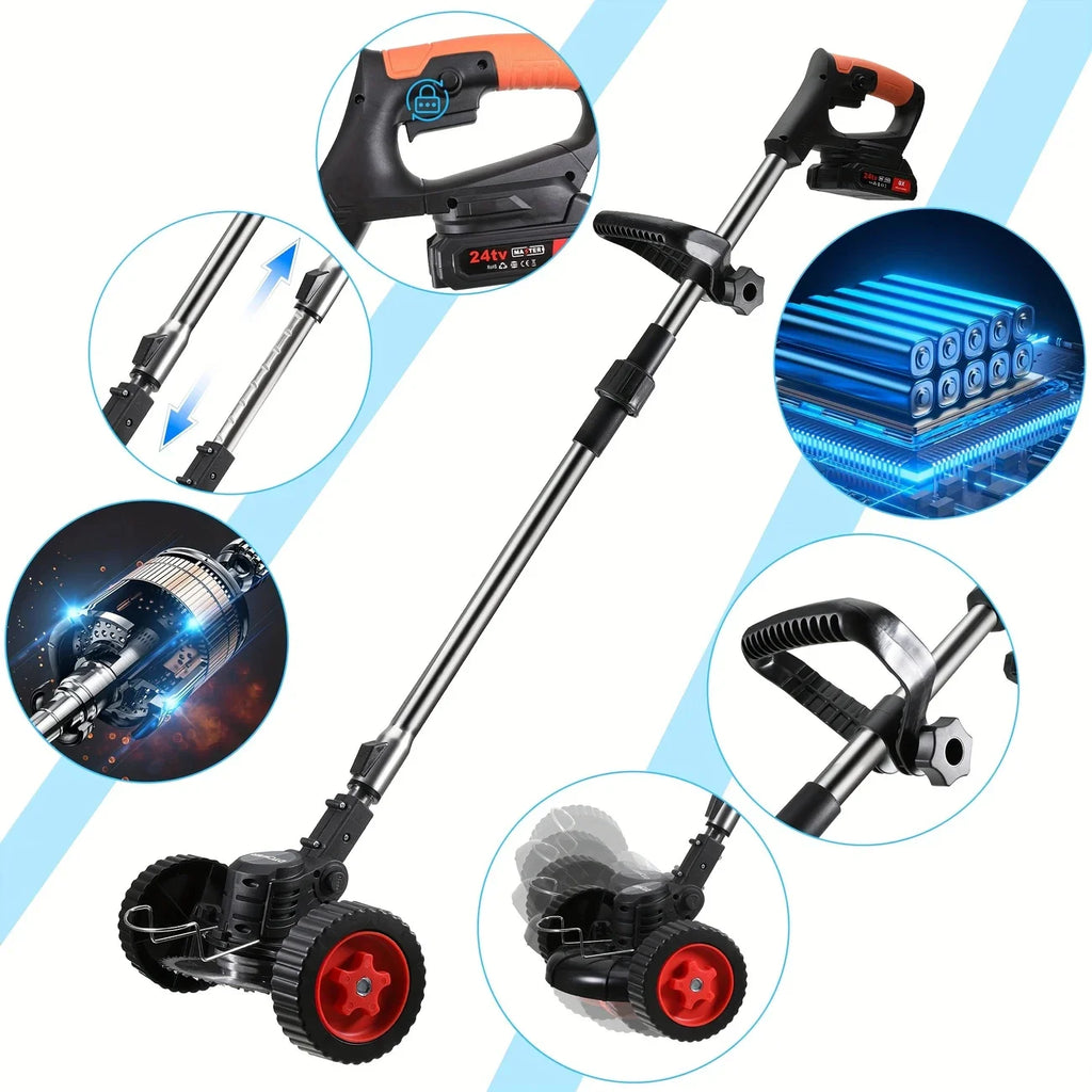 Cordless Lawn Trimmer  Edger Mower Brush Cutter Weed Cutter for Garden and Yard Lawn