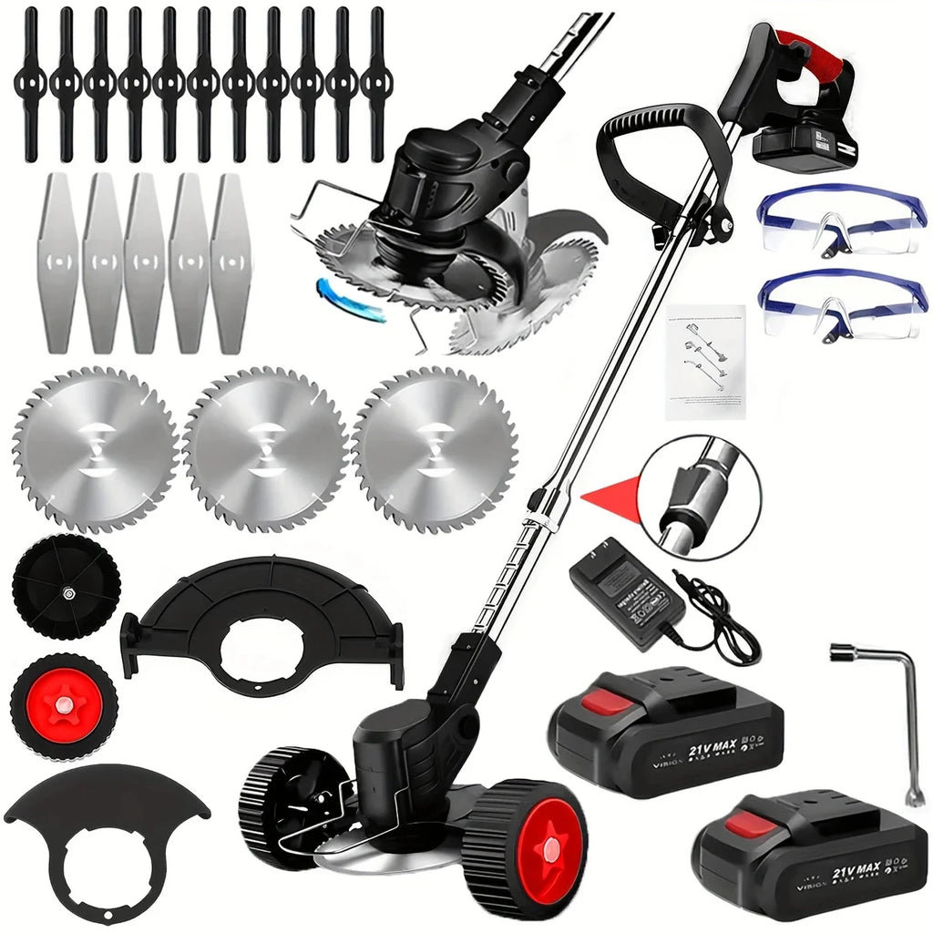 Cordless Lawn Trimmer  Edger Mower Brush Cutter Weed Cutter for Garden and Yard Lawn