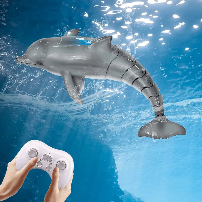 Remote Control Robot Dolphins Spray Water Toy