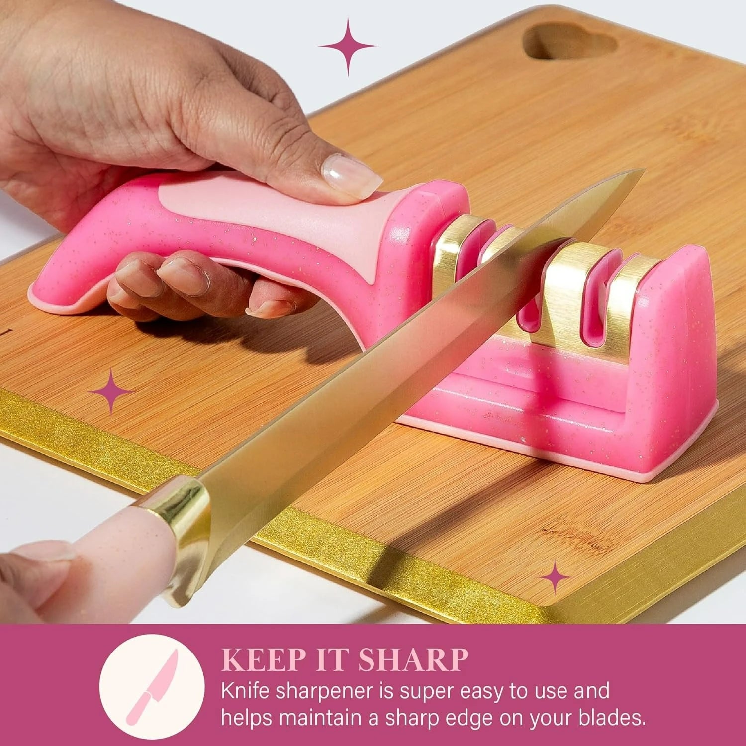 3-Stage Professional Kitchen Knife Sharpener
