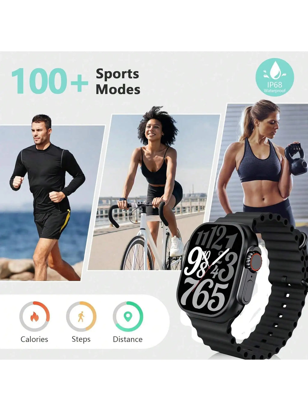 Smart Watche with Case and 7 Watch Bands, 2.07" HD Touch Screen Fitness Tracker with Bluetooth Calling