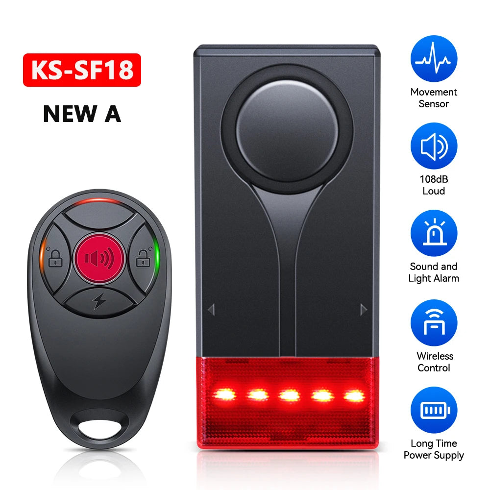 Bike Alarm With Remote Control Anti-Theft Alarm System