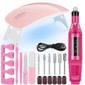 Professional Electric Nail Drill Polish File Kit with UV LED Lamp Gel Manicure Dryer Lamp Acrylic Starter Set