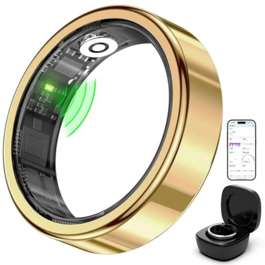 FitElf 3 Pro Smart Ring Fitness Tracker Health Sleep Monitor with Blood Pressure Heart Rate Oxygen Monitoring