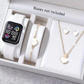 6-piece set of fashion electronic watch necklace earrings ring set