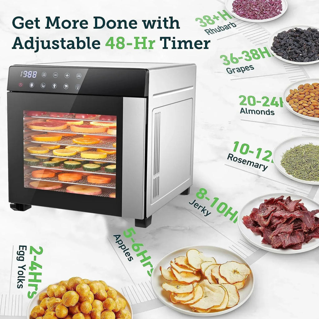 8-Tray Stainless Steel Food Dehydrator