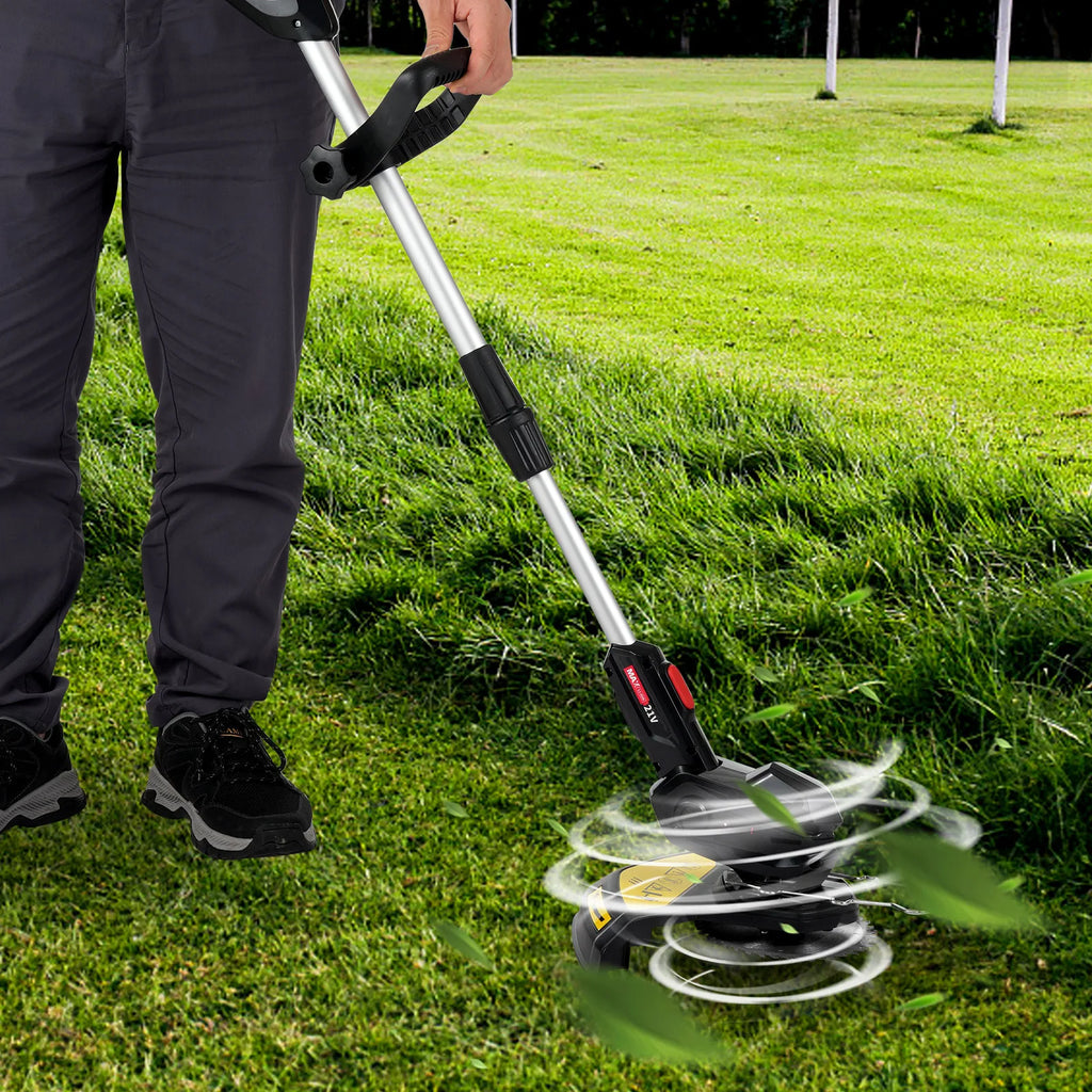 Electric Weed Wacker, Trimmer and Lawn Edger with Adjustable Length and 3 Blades