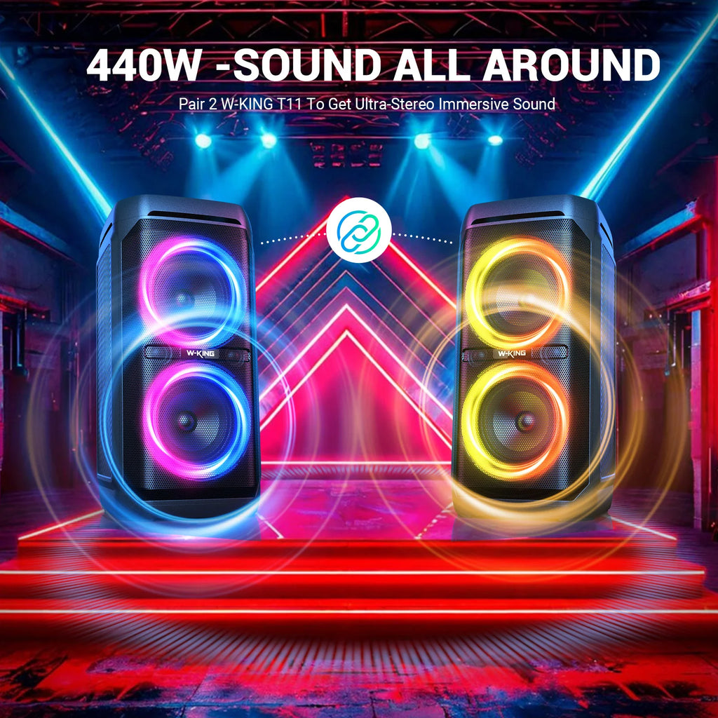 Bluetooth Portable Party Boombox Wireless Deep Bass/115dB Loud Massive Sound