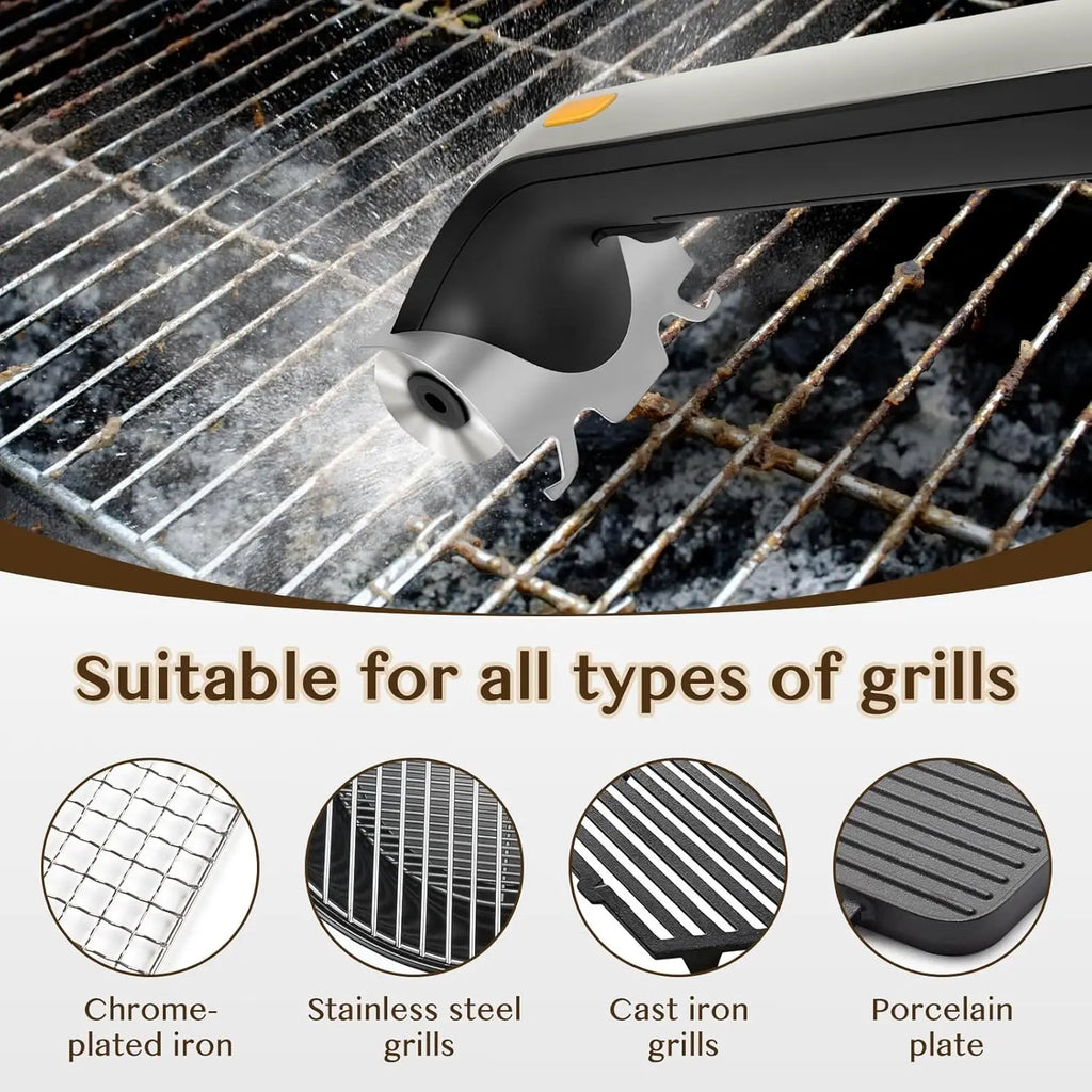 Electric Grill Brush Cleaner with Water Tank