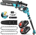 Pole Saw 8'' Cordless Electric Saws 3500W with 2.7m Extension Pole Gardening Tool For 18V Battery pin