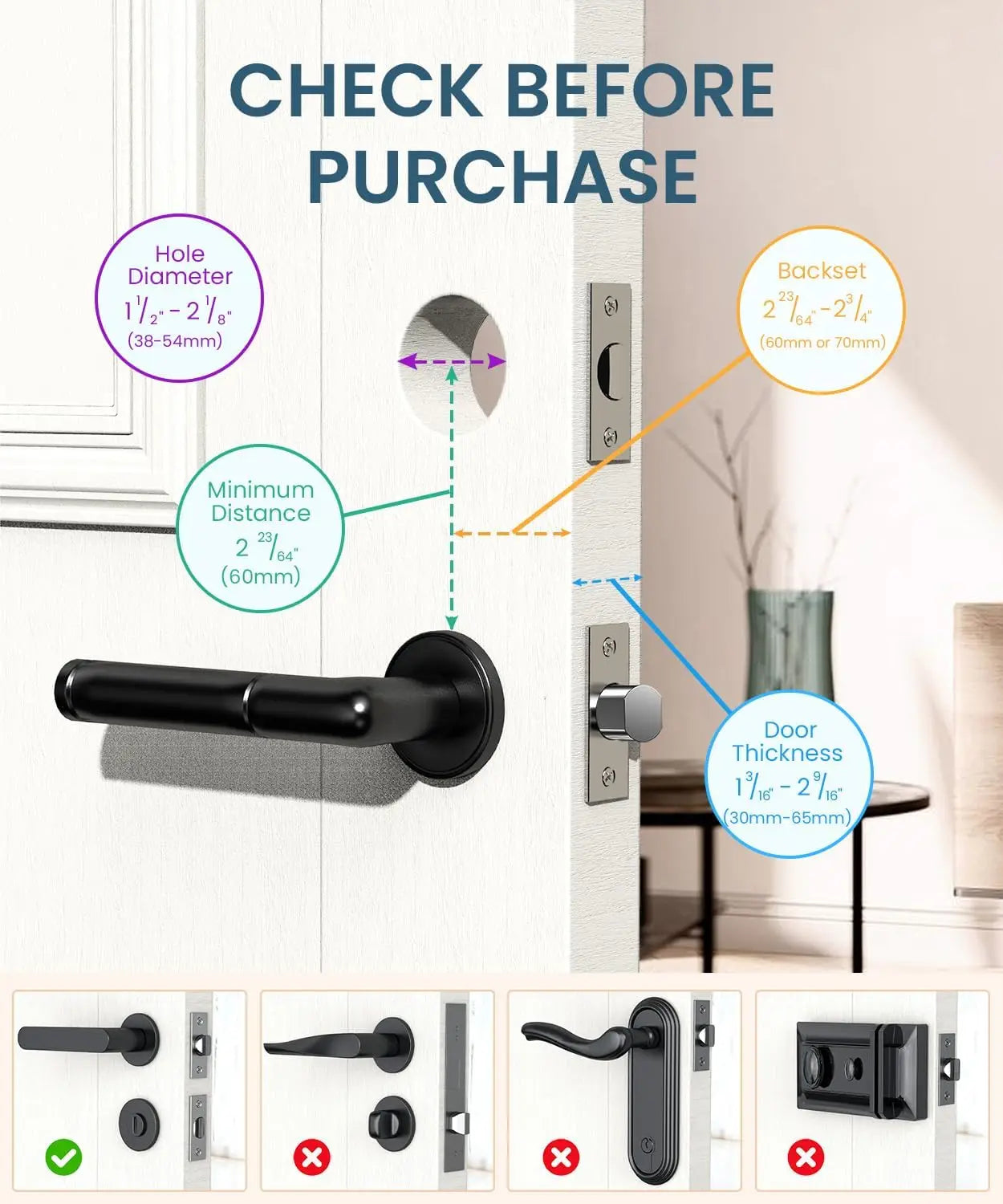 Fingerprint smart door lock with electronic keypad