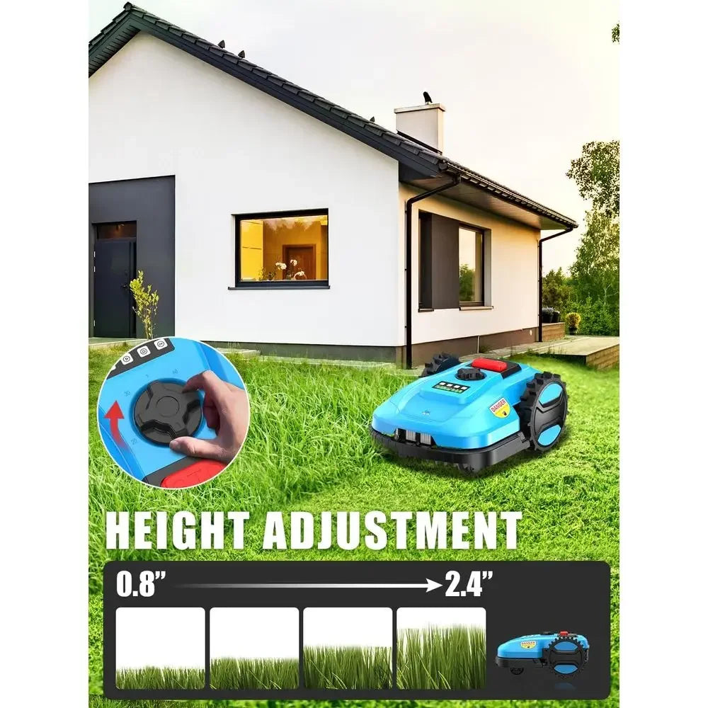 Smart Robotic Lawn Mower, 1/4 Acre, App & Bluetooth Controlled, Self-Charging for Small to Medium Yards