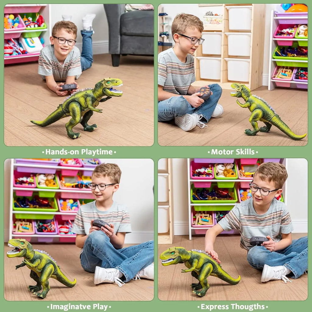 Joyfy Remote Control Walking T Rex Dinosaur Robot Toy