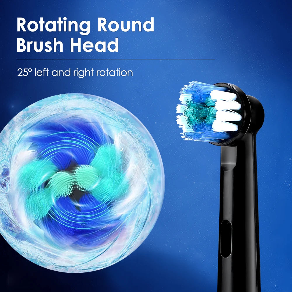 Smart Rotating Timing Electric Toothbrush, with 4 Heads, 5 Modes