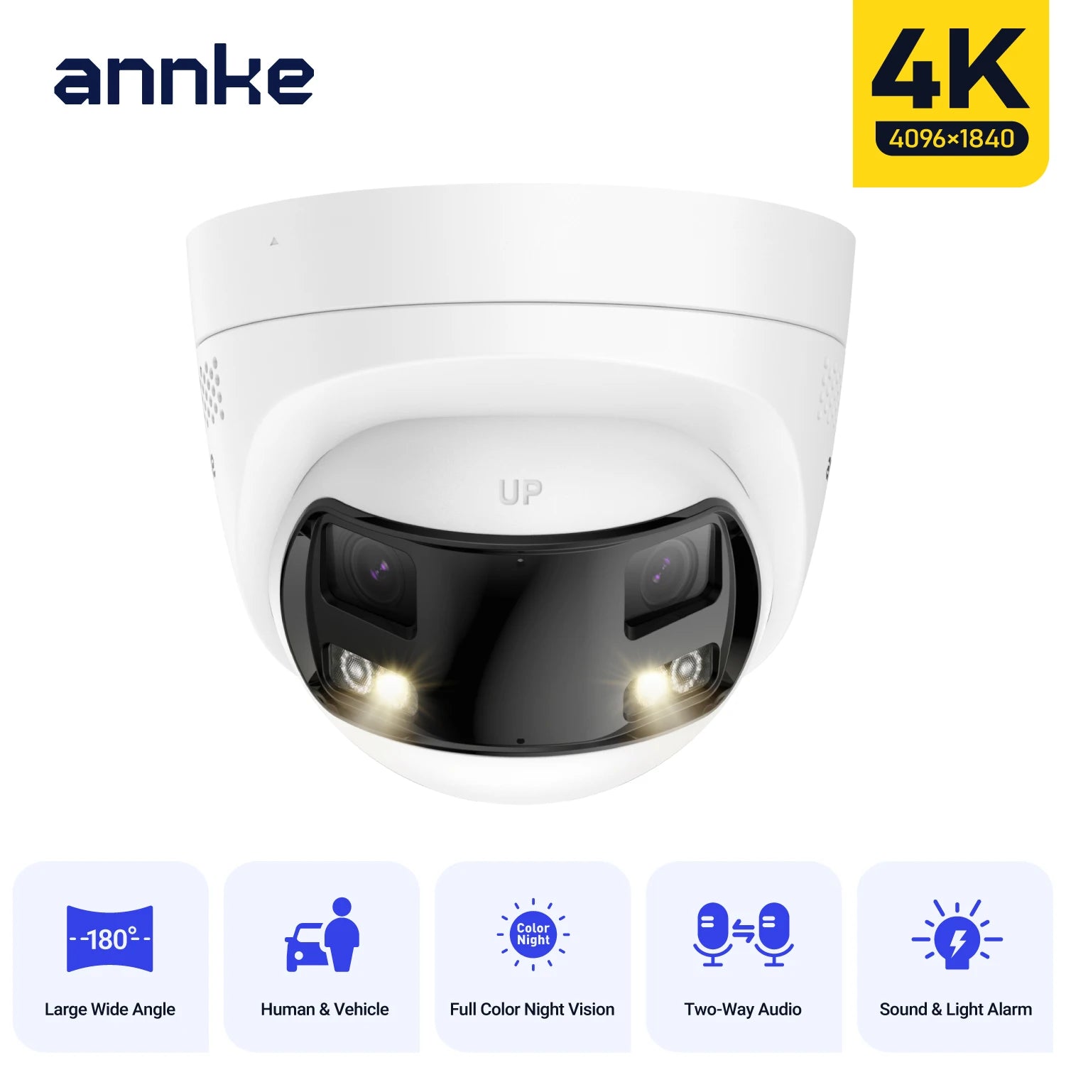 Dual Lens Wide View Outdoor Video Security