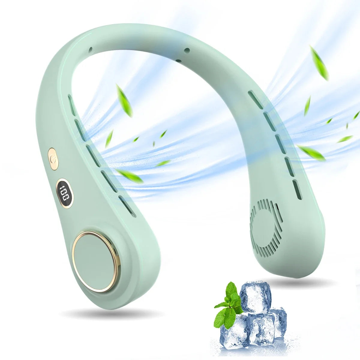 Neck Hanging Fan with Ultra Long Battery Life, Standby Mode, Outdoor USB Charging, Portable Cooling Device, Mini and Portable