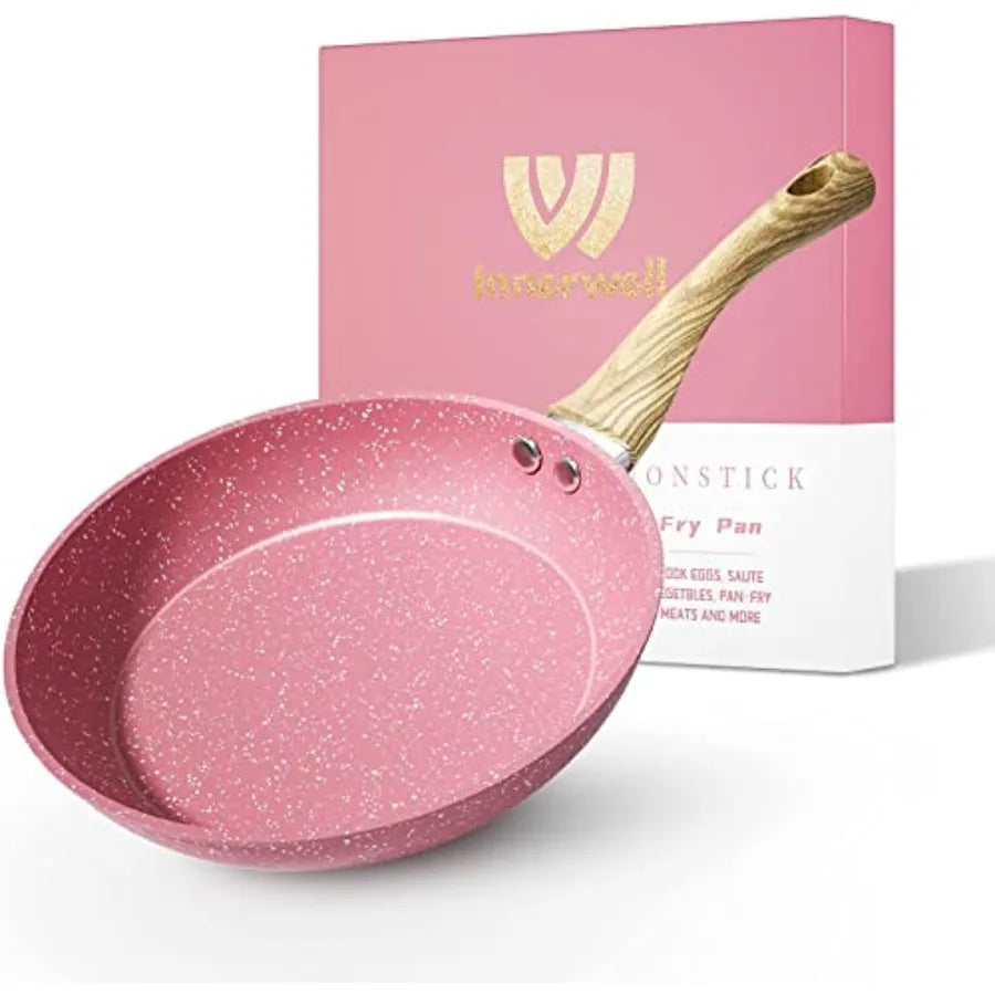 Nonstick Egg Pan for Kitchen Use, Stone-Coated Aluminum, Black, PFOA-Free and Induction Compatible