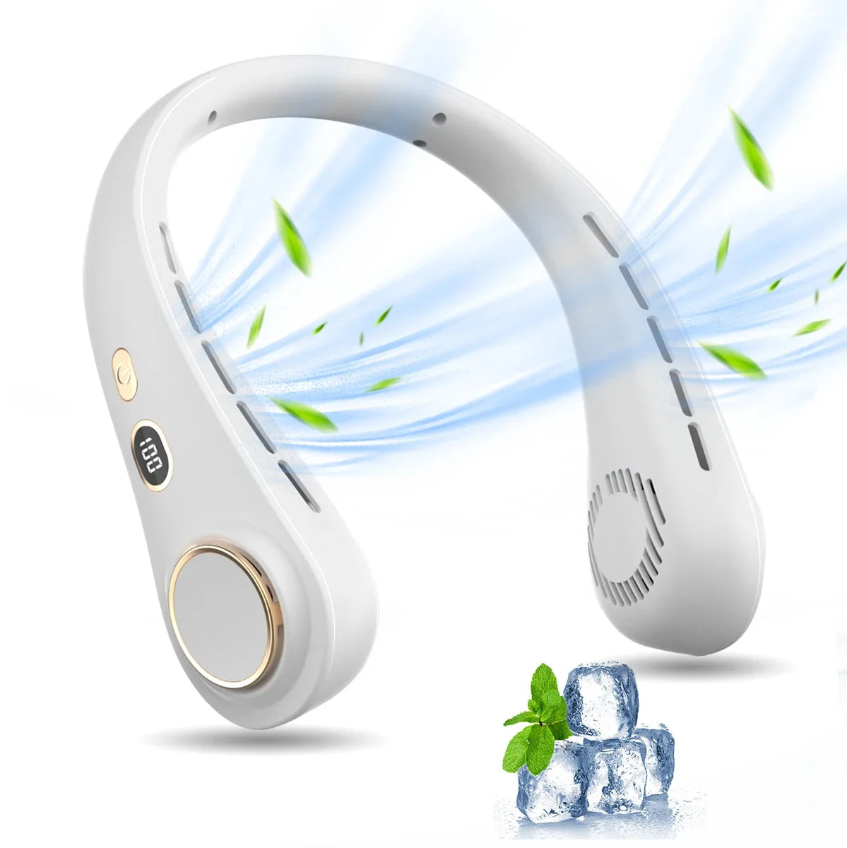 Neck Hanging Fan with Ultra Long Battery Life, Standby Mode, Outdoor USB Charging, Portable Cooling Device, Mini and Portable