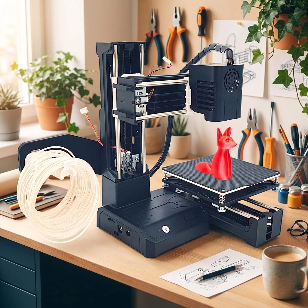 3D Mini Desktop Printing Machine Compatible with PLA TPU 1.75mm Filament
