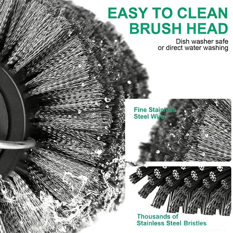 Electric BBQ Brush Clean Tool  for Cleaning Heavy oil Stains on Grill Grates
