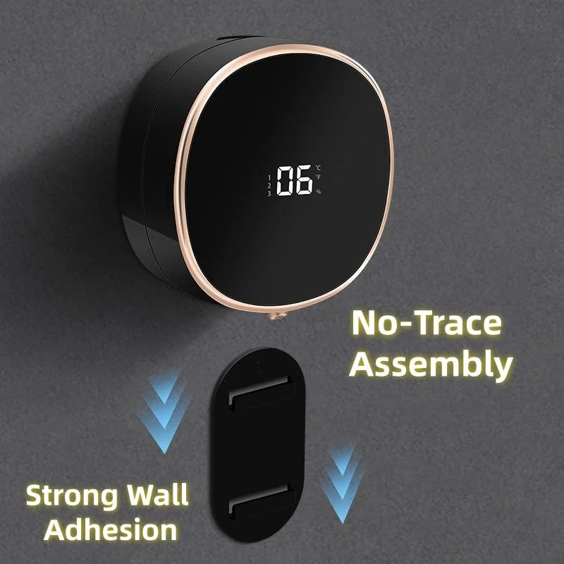 Automatic Touchless Foam Soap Dispenser Wall-Mounted Rechargeable with Digital Display