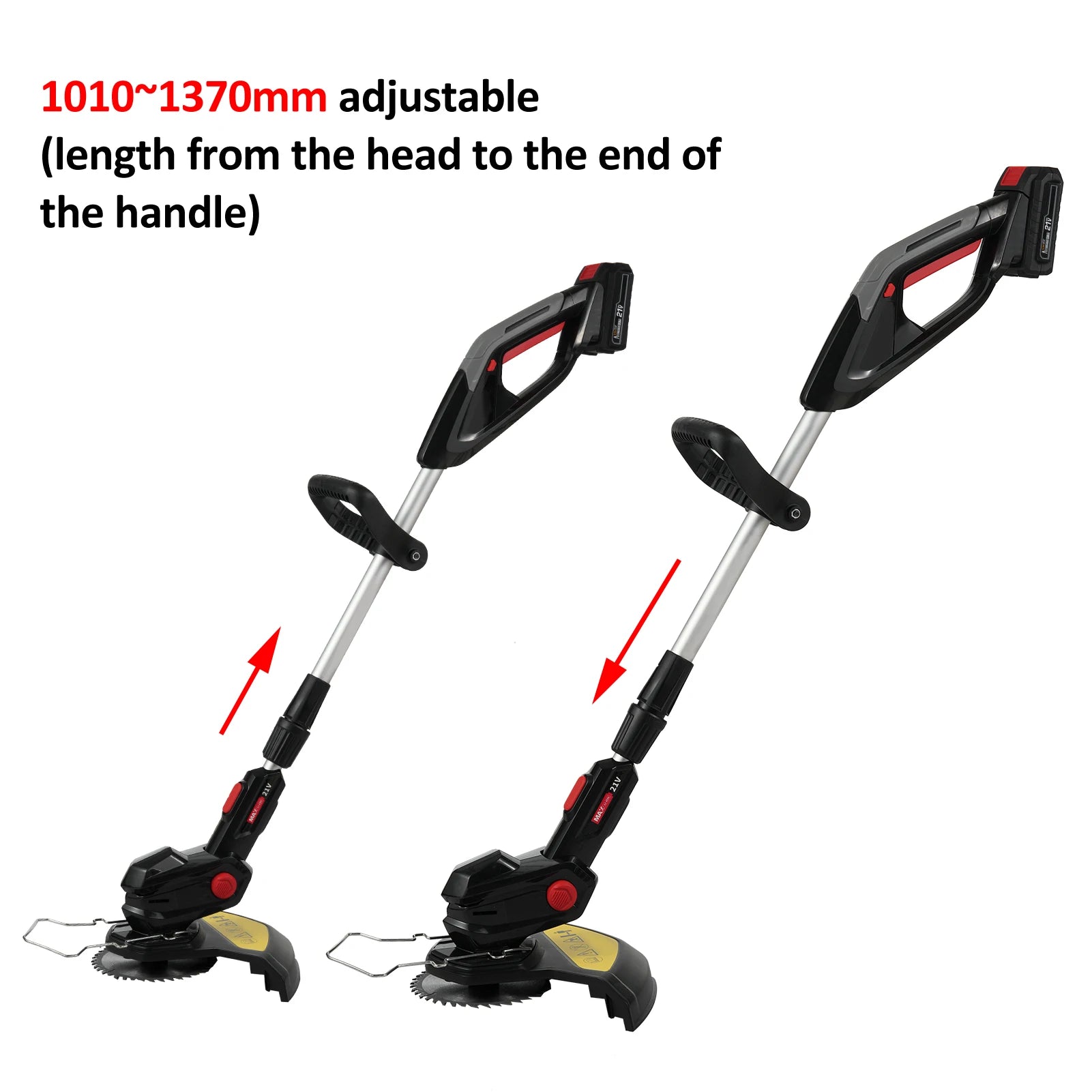 Electric Weed Wacker, Trimmer and Lawn Edger with Adjustable Length and 3 Blades