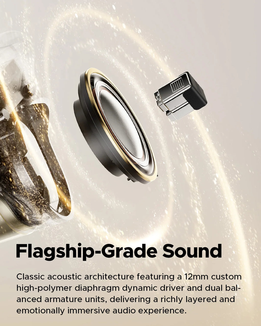 Wireless Headphones, Active Noise Cancellation, , APP Control, 37H Playtime, IPX5 Waterproof In-Ear Headphone
