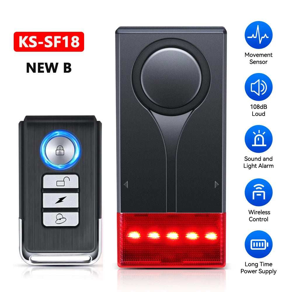 Bike Alarm With Remote Control Anti-Theft Alarm System