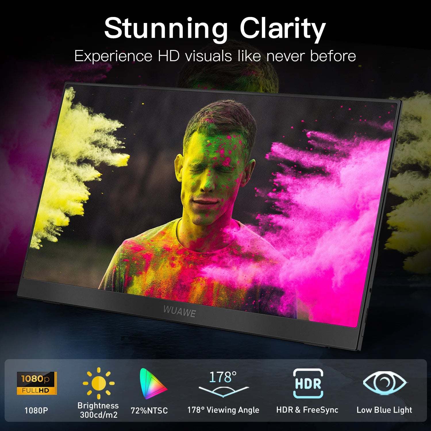 Portable Monitor for Laptop, 15.6 inch 1080P  with HDR