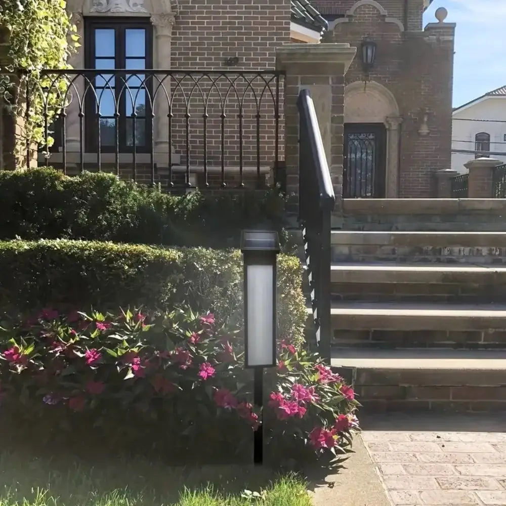 Solar House Address Sign With Lighting, Pole Mount