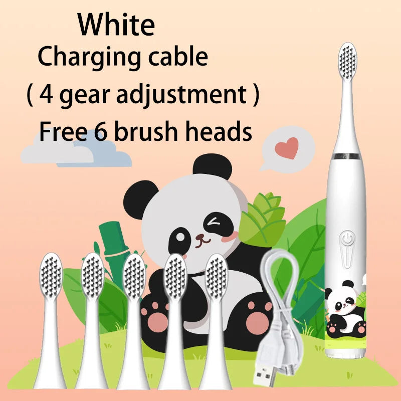 Children Rechargeable Sonic Toothbrush  With Replacement Head