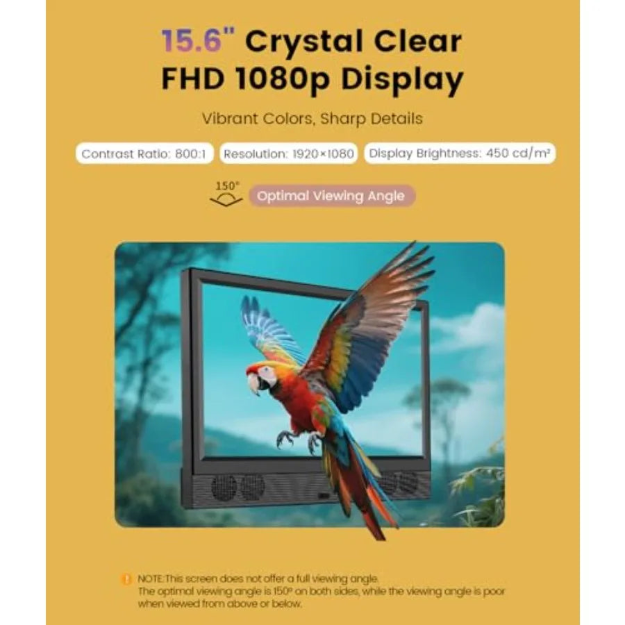 15.6 Inch Small Smart TV - Full HD 1080p Compact Flat Screen Smart Television with Wi/Fi, Bluetooth, Voice Remote for Kitchen,