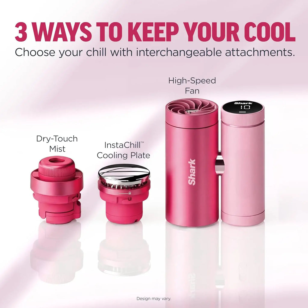 The Only 3-in-1 Personal Cooling System with Fan, InstaChill Cooling Plate & Dry-Touch Mist – Portable, Handheld, Drops Skin