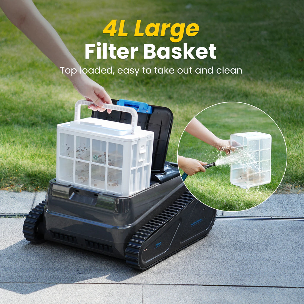Robot Swimming Pool Cleaner Powerful Cordless Floor Wall Auto Cleaning