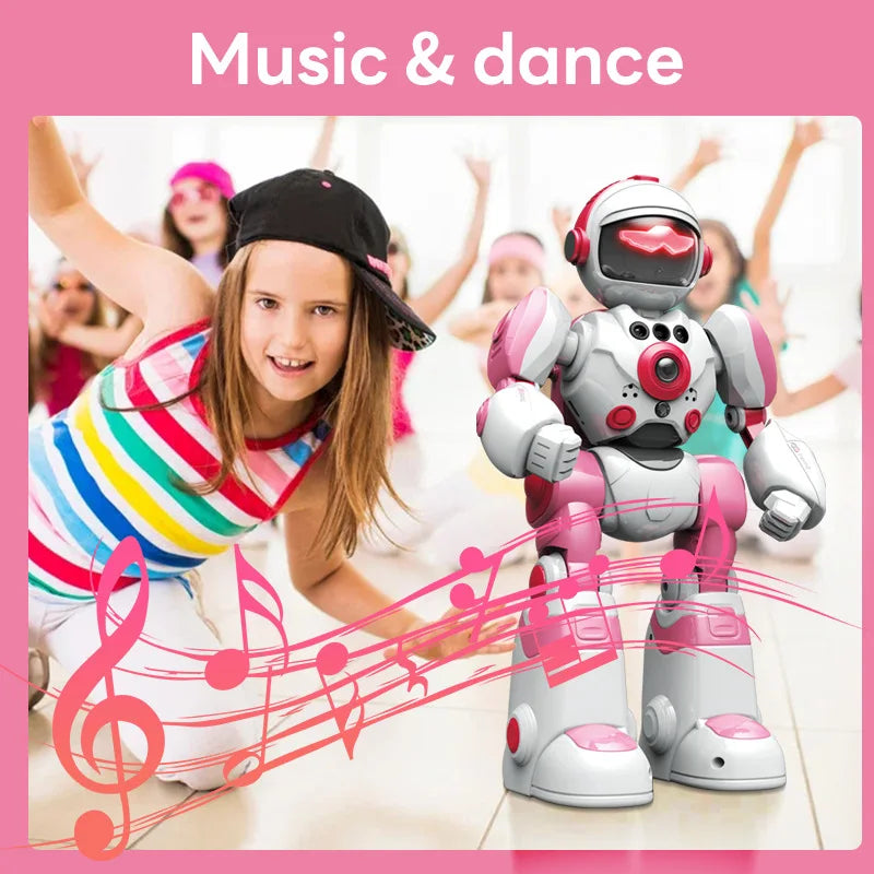 Remote Control Toy Robot Intelligent Voice Dance Command Light Music