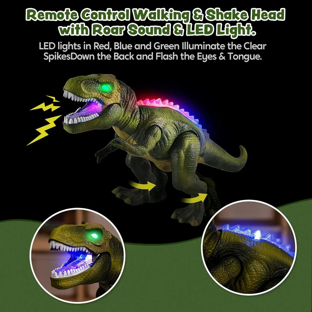 Joyfy Remote Control Walking T Rex Dinosaur Robot Toy