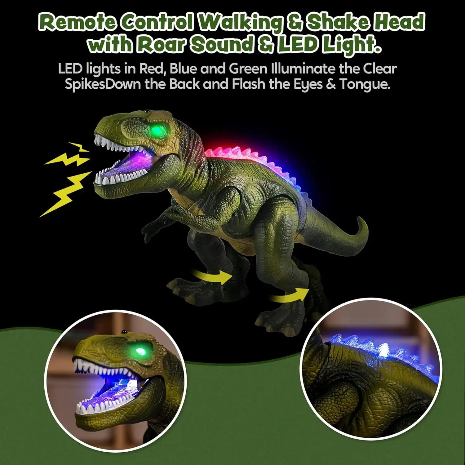 Joyfy Remote Control Walking T Rex Dinosaur Robot Toy