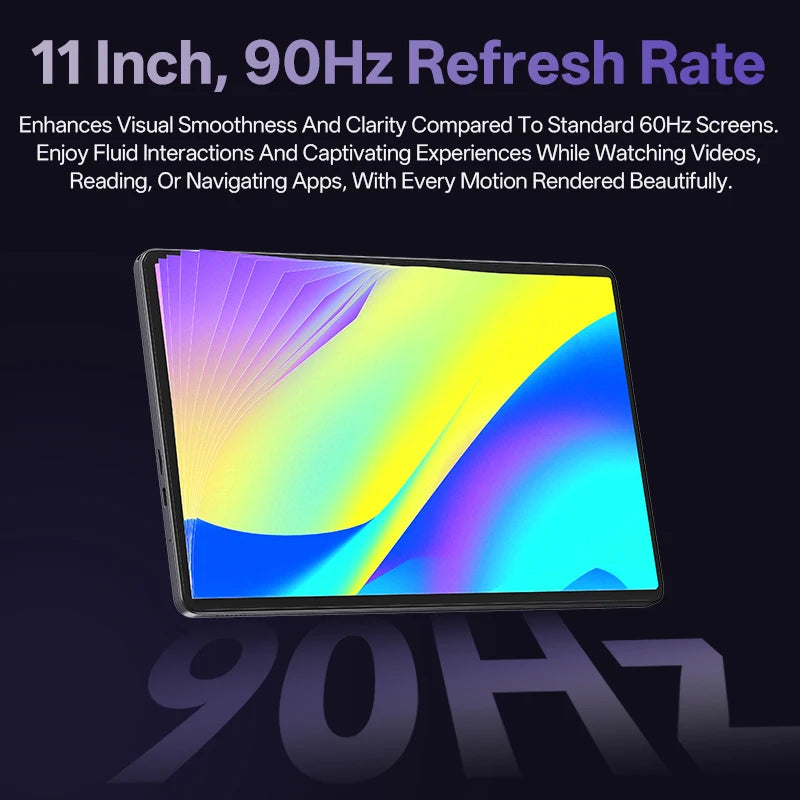 2026 Android 16 Tablet; 11 Inch 90Hz HD IPS Screen, Unisoc T7250 Octa-Core Processor, 4GB Physical RAM + 16GB Virtual RAM 128GB ROM 1TB Expandable, 8800mAh Battery 2.4GHz 5GHz Dual Band WiFi 5 Bluetooth 5.0 GPS Widevine L1