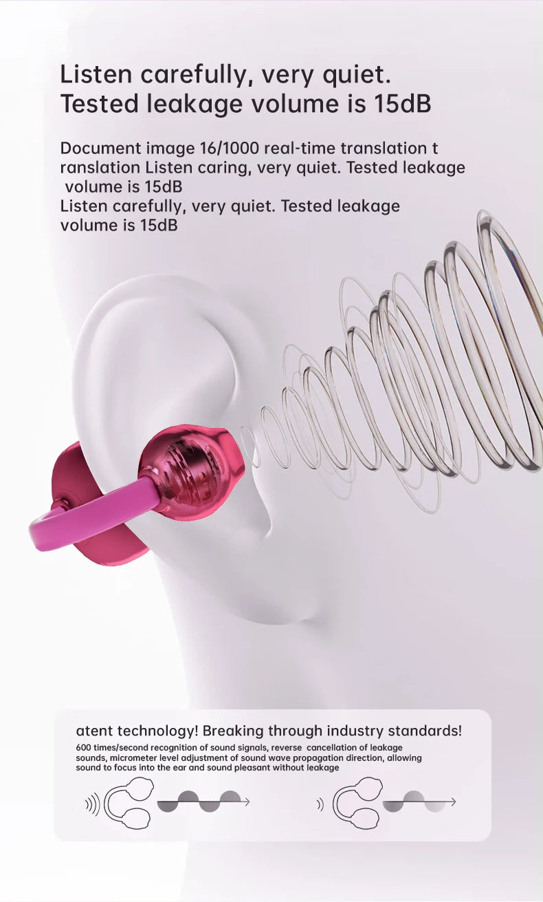 Fashion Clip-On Wireless Headphones With Butterfly Earrings Bluetooth 6.0 LED Display HiFi Sound Sport Earbuds