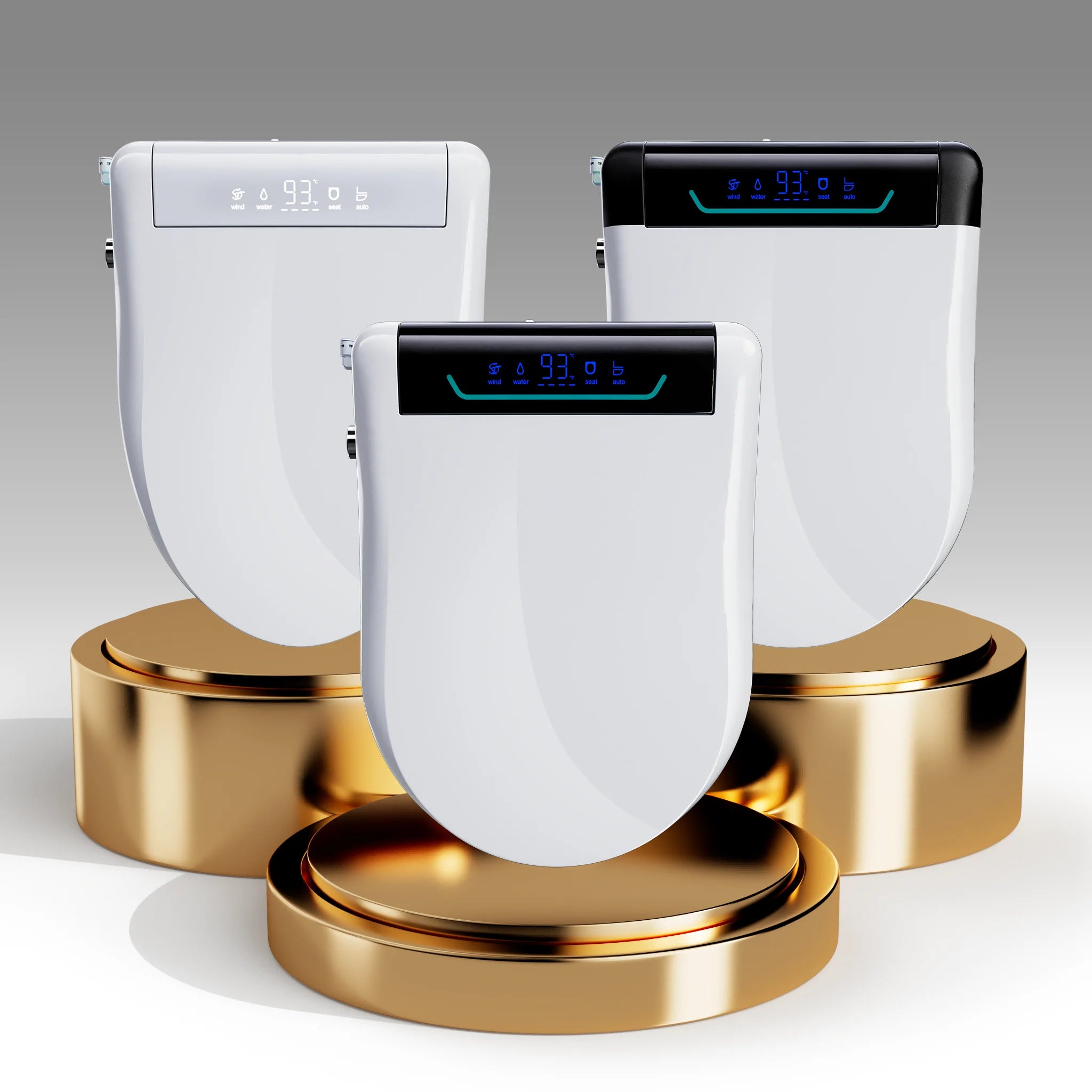 Elongated Smart Toilet Seat with Air Dryer, Night Light And Remote Control for Enhanced Bathroom Experience
