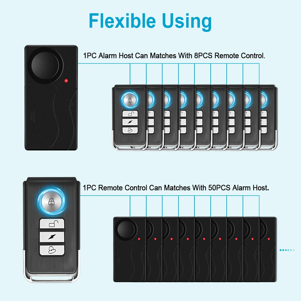 Bike Alarm With Remote Control Anti-Theft Alarm System