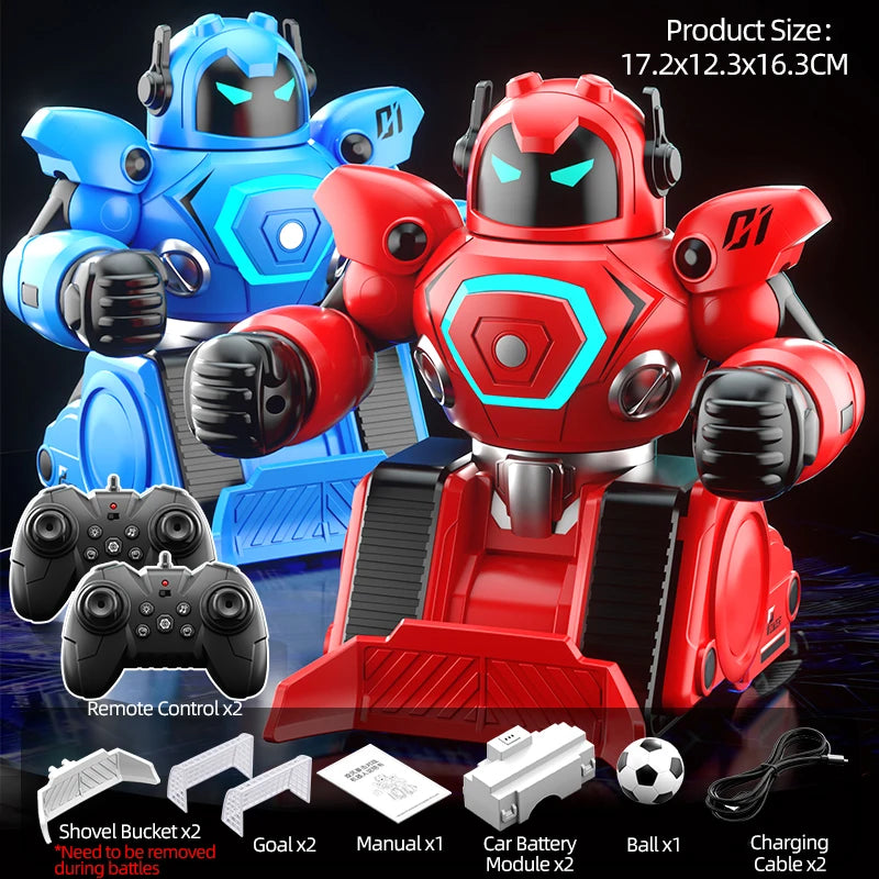 Interactive Remote Control Football Fighting Robots