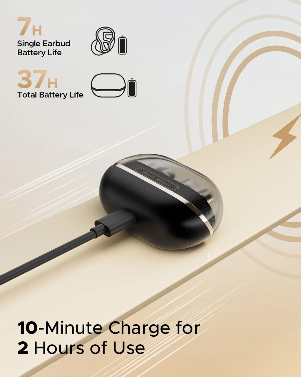 Wireless Headphones, Active Noise Cancellation, , APP Control, 37H Playtime, IPX5 Waterproof In-Ear Headphone