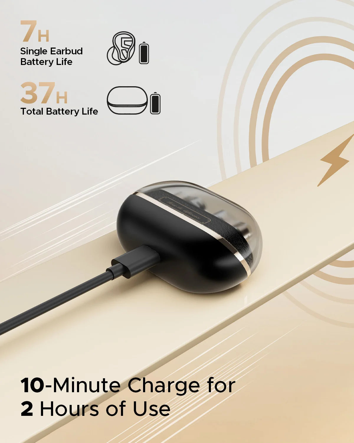 Wireless Headphones, Active Noise Cancellation, , APP Control, 37H Playtime, IPX5 Waterproof In-Ear Headphone