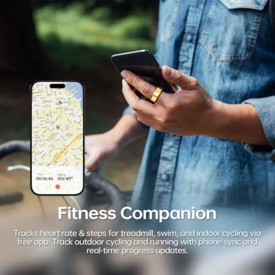 FitElf 3 Pro Smart Ring Fitness Tracker Health Sleep Monitor with Blood Pressure Heart Rate Oxygen Monitoring