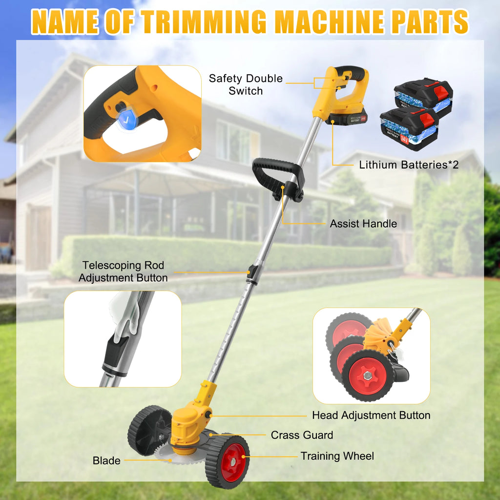 Cordless Grass Trimmer  21V With 2x24V  650W Brush Cutter 18000 RPM
