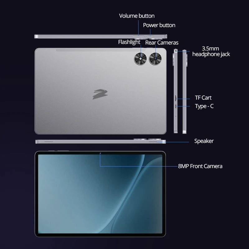 2026 Android 16 Tablet; 11 Inch 90Hz HD IPS Screen, Unisoc T7250 Octa-Core Processor, 4GB Physical RAM + 16GB Virtual RAM 128GB ROM 1TB Expandable, 8800mAh Battery 2.4GHz 5GHz Dual Band WiFi 5 Bluetooth 5.0 GPS Widevine L1