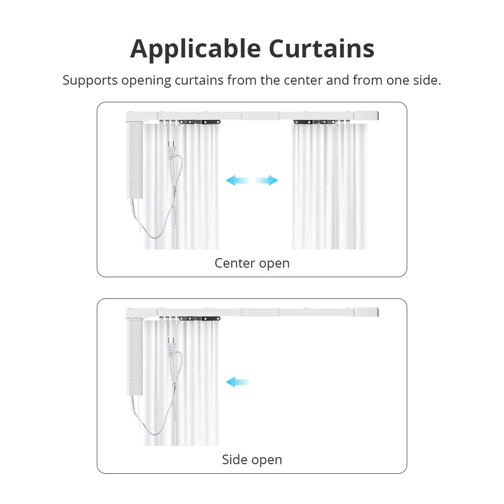 Electric Sliding Curtain Track with Smart Motor / Support HomeKit SmartThings Alexa Google Home APP